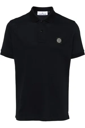 Stone Island Top, Herre, Blå, XL, Bomuld, Logo Polo