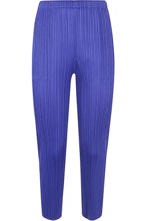 Issey Miyake Bukser, Dame, Blå, L, Uld, July Bukser