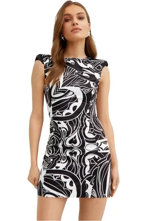 Philipp Plein Kjole, Dame, Sort, XS, Polyester, Mini Kjole Duchesse