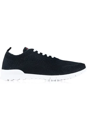 Kiton Sko, Herre, Sort, 38 1/2 EU, Bomuld, Casual Lace-Up Sneakers