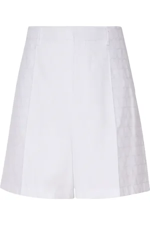 VALENTINO GARAVANI Shorts, Herre, Hvid, L, Bomuld, Hvide Cotton Vlogo Iconograph Shorts