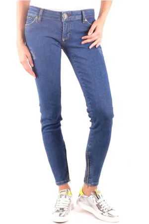 Philipp Plein Jeans, Dame, Blå, W30, Bomuld, Skinny Jeans
