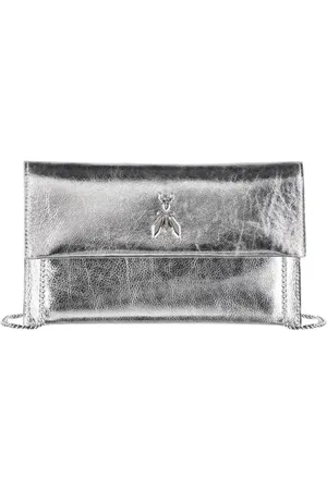 Patrizia Pepe Taske, Dame, Grå, ONE SIZE, Uld, Geometrisk Luksus Clutch