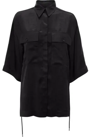 J.W.Anderson Bluser & Skjorter, Dame, Sort, S, Casual Sortærmet Viscose Skjorte