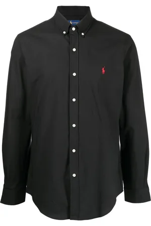 Ralph Lauren Skjorte, Herre, Sort, 2XL, Bomuld, Sportsskjorte