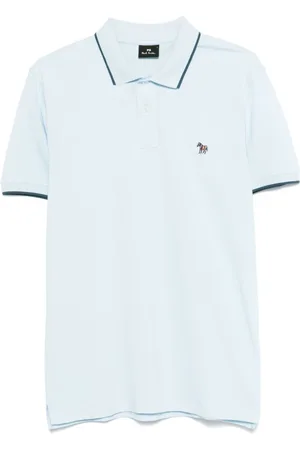 Paul Smith Top, Herre, Blå, L, Blå Polo Shirt med Kontrast Trim