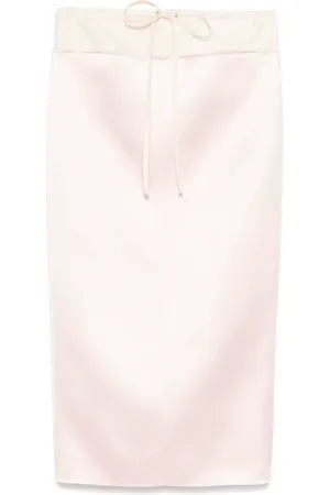 Khaite Nederdel, Dame, Lyserød, S, Uld, Rose Maxi Nederdel med Snøre