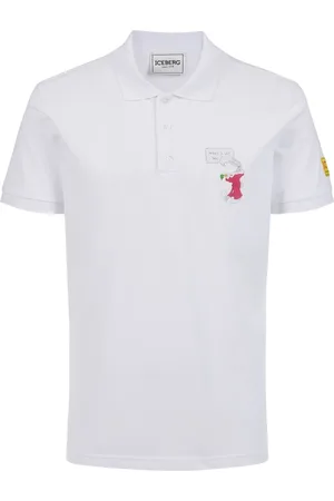 Iceberg Top, Herre, Hvid, 2XL, Regular fit hvid polo i pique stof