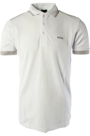 HUGO BOSS Top, Herre, Hvid, XL, Bomuld, Klassisk hvid bomulds polo shirt