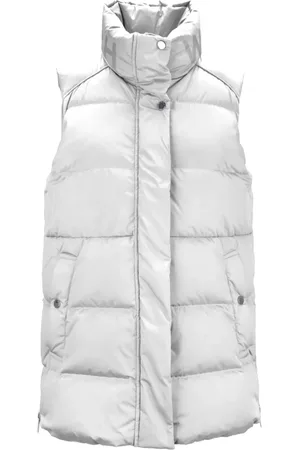 Woolrich Jakke, Dame, Grå, S, Uld, Knaplukket Ærmeløs Puffer Vest