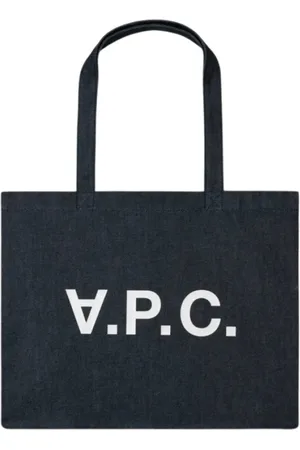 A.P.C. Taske, Dame, Grå, ONE SIZE, Uld, Indigo Shoppingtaske