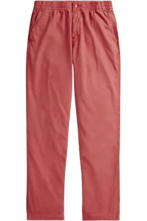 Ralph Lauren Bukser, Herre, Rød, XS, Bomuld, Elastiske Prepster Bukser med Liv