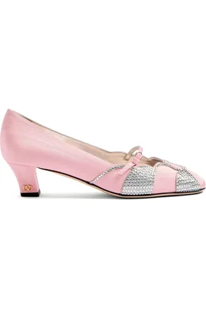 VALENTINO GARAVANI Sko, Dame, Lyserød, 38 EU, Crystal Buckle Hæle