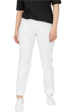 Pont Neuf Bukser, Dame, Hvid, M, Uld, Slim Fit High Waist Bukser Lina