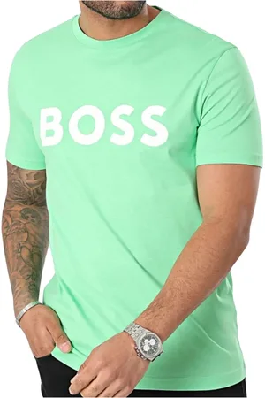 HUGO BOSS Top, Herre, Grøn, S, Bomuld, Thinking T-shirt