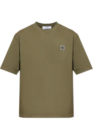 Stone Island Top, Herre, Grøn, 2XL, Bomuld, Logo T-shirt