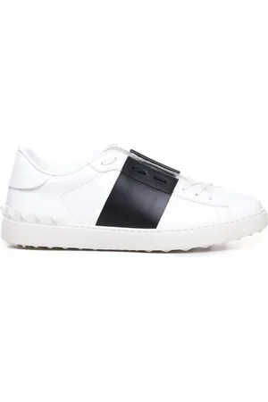 VALENTINO GARAVANI Sko, Herre, Hvid, 40 1/2 EU, Læder, Low-top Læder Sneakers