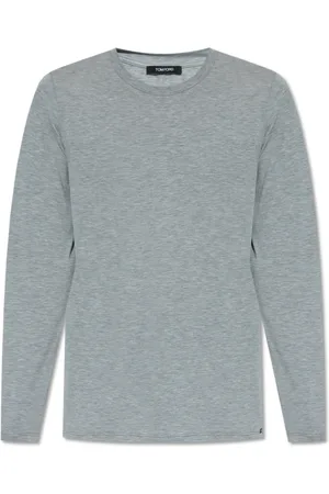 Tom Ford Top, Herre, Grå, L, Bomuld, Crewneck Undertrøje T-shirt