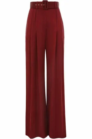 ZIMMERMANN Bukser, Dame, Rød, S, Silke Wide-Leg Bukser