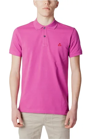 Peuterey Top, Herre, Lyserød, 2XL, Bomuld, Fuchsia Ensfarvet Poloshirt