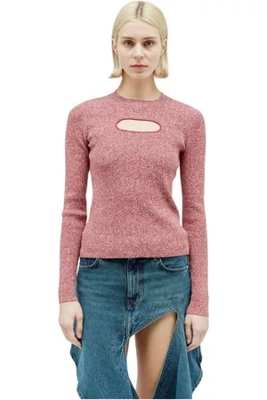 J.W.Anderson Strik, Dame, Rød, XS, Bomuld, Chest Cut-Out Top