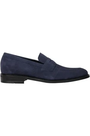 Paul Smith Sko, Herre, Blå, 44 EU, Suede, Navy Suede Loafers Klassisk Design