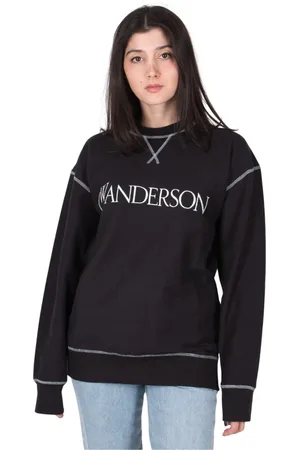 J.W.Anderson Sweathshirts & Hoodies, Dame, Sort, S, Uld, Cozy Trænings T-shirt