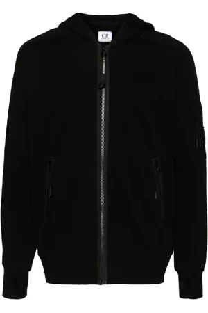 C.P. Company Sweathshirts & Hoodies, Herre, Sort, XL, Uld, Sort hættetrøje Stilfuld Ss25
