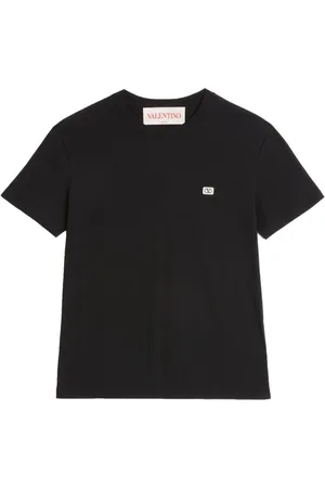 VALENTINO GARAVANI Top, Herre, Sort, XL, Bomuld, Logo Print Bomulds T-Shirt