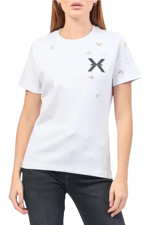 John Richmond Top, Dame, Hvid, S, Bomuld, Logo T-shirt