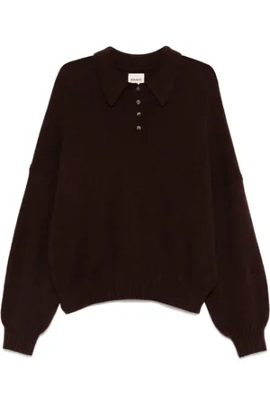 Khaite Strik, Dame, Brun, M, Uld, Rene Sweater