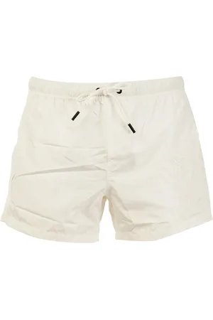 Bikkembergs Badetøj, Herre, Hvid, L, Polyester, Kort Boardshort Elegant Ensfarvet Kostume