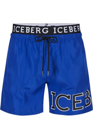 Iceberg Badetøj, Herre, Blå, S, Polyester, Basic Badeshorts