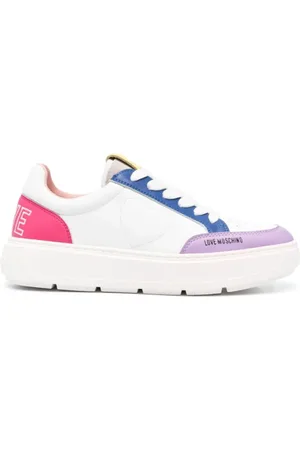 Moschino Sko, Dame, Hvid, 40 EU, Uld, Farverige Sneakers