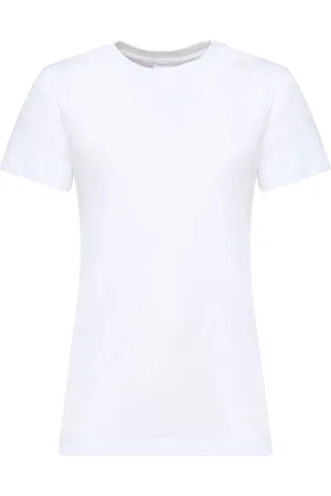 Pinko Top, Dame, Hvid, S, Bomuld, Broderet Logo T-shirt