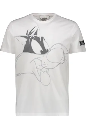 Iceberg Top, Herre, Hvid, L, Bomuld, Broderet bomulds T-shirt