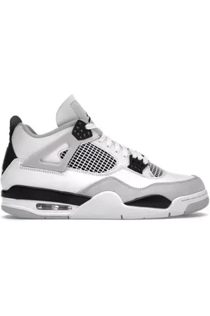 Jordan Sko, Herre, Grå, 46 EU, Læder, Air 4 Retro `Military Black`