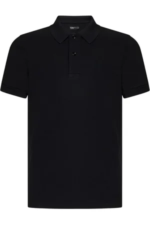 Tom Ford Top, Herre, Sort, M, Bomuld, Sort Polo Shirt Klassisk Stil