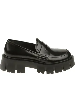 Premiata Sko, Dame, Sort, 38 EU, Læder, Sort Læder Moccasin med Gummisål