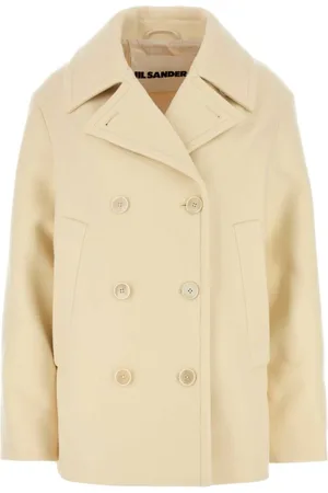 Jil Sander Frakke, Dame, Gul, S, Uld, Pastel Pink Uldfrakke