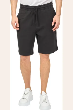 HUGO BOSS Shorts, Herre, Sort, M, Uld, Bermudashorts med snøre i taljen