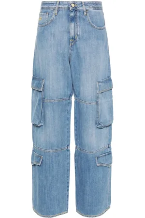Jacob Cohen Jeans, Dame, Blå, W27, Bomuld, Riri Relaxed Fit Cargo Jeans