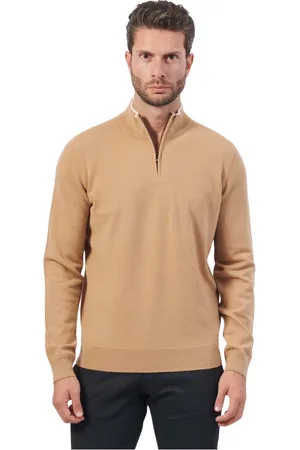 HUGO BOSS Strik, Herre, , S, Uld, Uld Zip Sweater Emarlo
