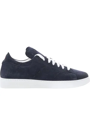 Kiton Sko, Herre, Blå, 42 EU, Suede, Low Suede Sneakers