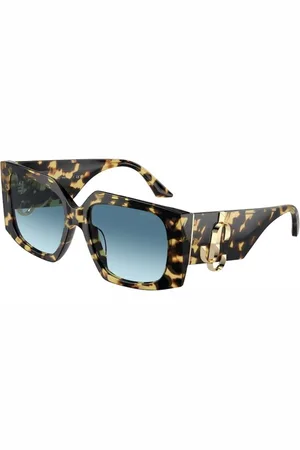 Jimmy Choo Tilbehør, unisex, Brun, 55 MM, Blå Gradient Solbriller Carey Stel