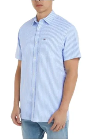 Tommy Hilfiger Skjorte, Herre, Blå, M, Reg Stripe Kortærmet Skjorte