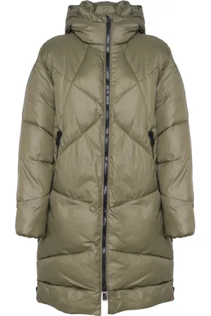 Pinko Frakke, Dame, Grøn, XS, Uld, Quilted Hooded Vest
