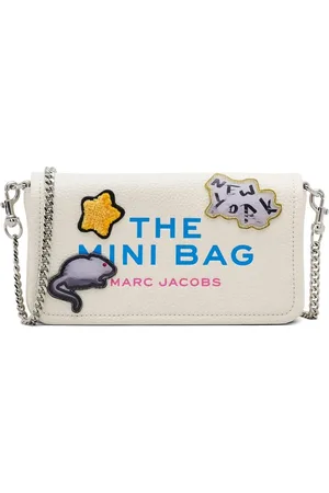 Marc Jacobs Taske, Dame, Hvid, ONE SIZE, Uld, Hvid Skuldertaske med Aftagelig Strop