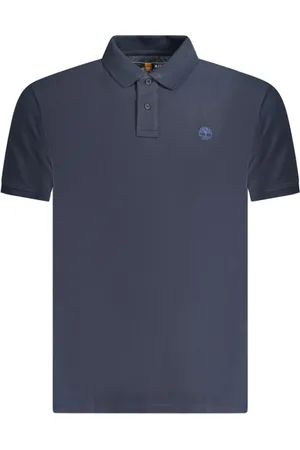 Timberland Top, Herre, Blå, S, Bomuld, Blå Bomuldspolo med Broderi