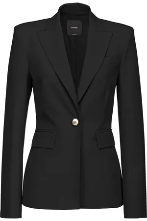 Pinko Jakke, Dame, Sort, S, Sort Blazer i Strækstof